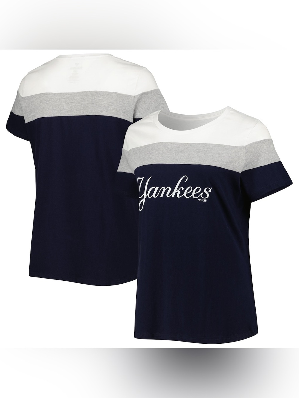 NWT New York Yankees Women’s Fanatics Color Block Plus Size SS Shirt/Top~1X~$38
